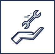 Werkzeugschlüssel als Symbol der guten Zusammenarbeit 