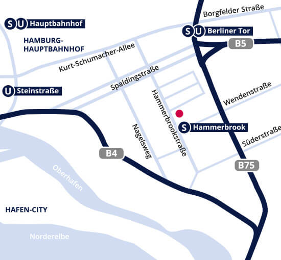 Karte gmo Zentrale Hamburg